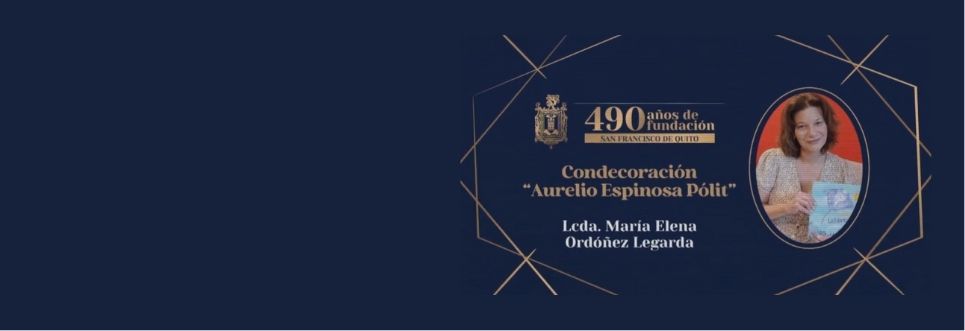 Imagen de María Elena Ordóñez es condecorada por el Municipio de Quito por su destacada labor en educación y valores ambientales